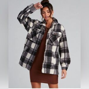 Cozy Layers Plaid Sherpa Shacket